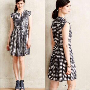 B&W Patterned Shirt Dress